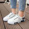 Fashion Size 34 40 Women Cartoon Cat Casual Shoes Comfortable Flat Vulcanize Shoes Fashion Lace-up Women's Sneakers Zapatos Para Mujer