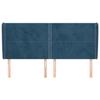 VidaXL Headboard with Ears Dark Blue 183x23x118-128 Cm Velvet3117880
