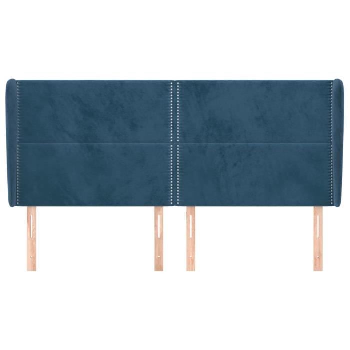 VidaXL Headboard with Ears Dark Blue 183x23x118-128 Cm Velvet3117880