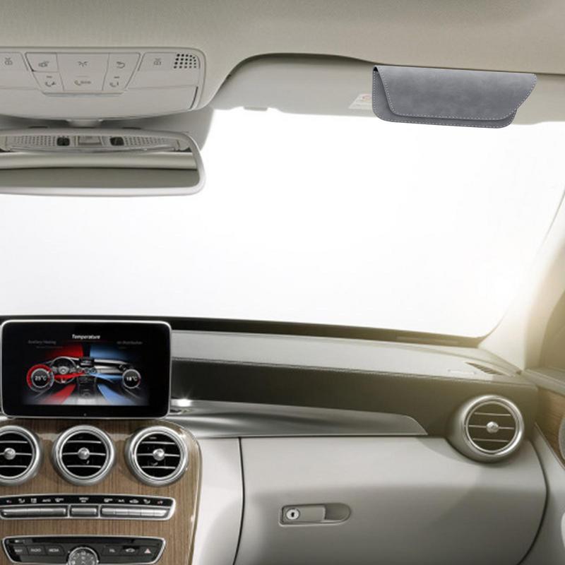 Magnetische Sonnenbrillenbox fürs Auto, Aufbewahrungstasche für Brillen, Organizer für die Sonnenblende, Aufbewahrungstasche aus Leder für Sonnenschutzblenden, Autozubehör