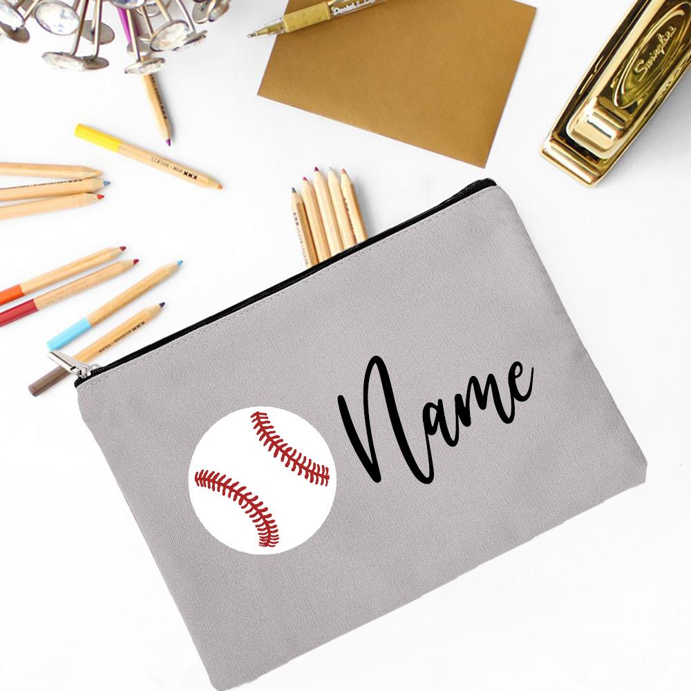 Personalised Football Pencil Bag Custom Name Pencil Case School Stationery Supplies Storage Bags Christmas Birthday Gift for Kid