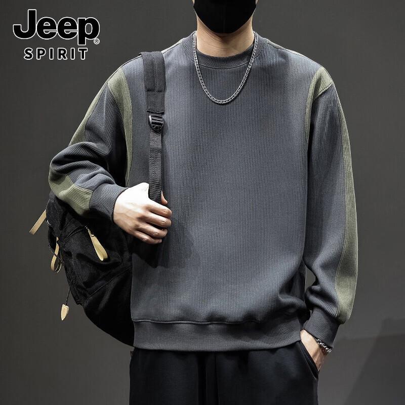 

JEEP SPIRIT Men s Crew Neck Casual Long Sleeve Sweatshirt 2XL