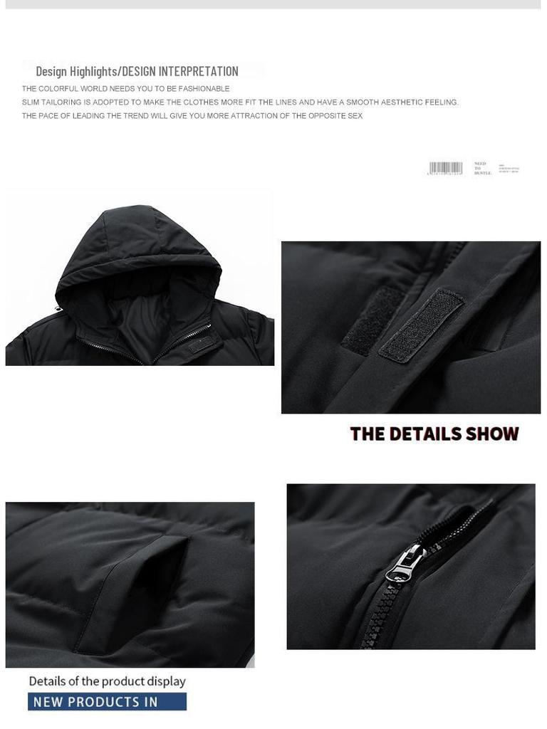 Unisex Over-the-Knee Hooded Cotton Jacket - 2025 Trendy, Loose, Thickened, Casual Coat