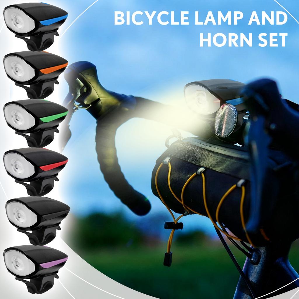 Rechargeable Bike Light With Horn Set, Front Light With Bell For Kids And Scooters, 2 Sound Modes And 3 Lighting Modes
