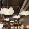 JOYBLISS Cloud Chandelier Restaurant Lamps Modern White Floating Cloud Pendant Light Dining Room Hanging Lamp Kitchen Island Decor Light