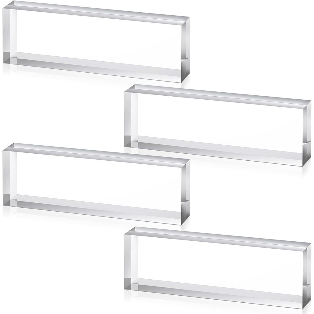 1pcs Transparents Square Acrylic Stick Bar, Clear for DIY Craft, Display Stand, Polished Edges, Multiple Sizes