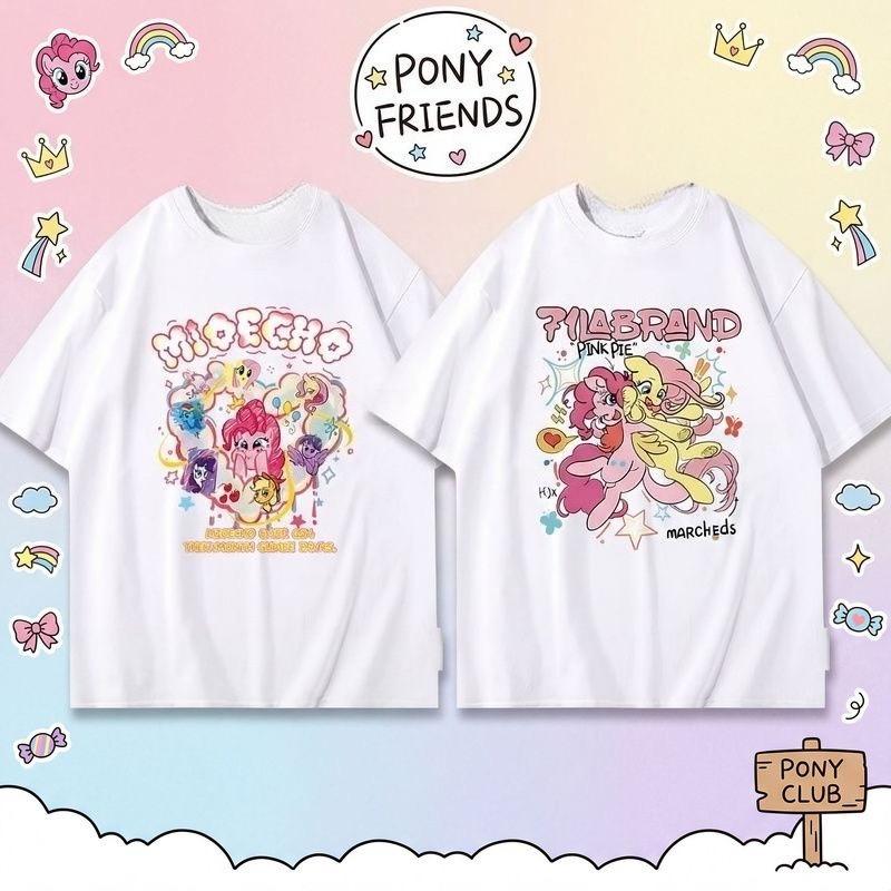 

2026 summer new Little Pony Party ShortSleeved TShirt Womens Style Couple Sweet Girl Casual MultiCompliUnisextable Top S