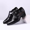 Nuove Sandali da Uomo in Vera Pelle Estivi Nero Puro Aumenta Altezza 6cm Moda Moderni Tacchi Scarpe da Festa Uomo Marchio Calzature Maschili