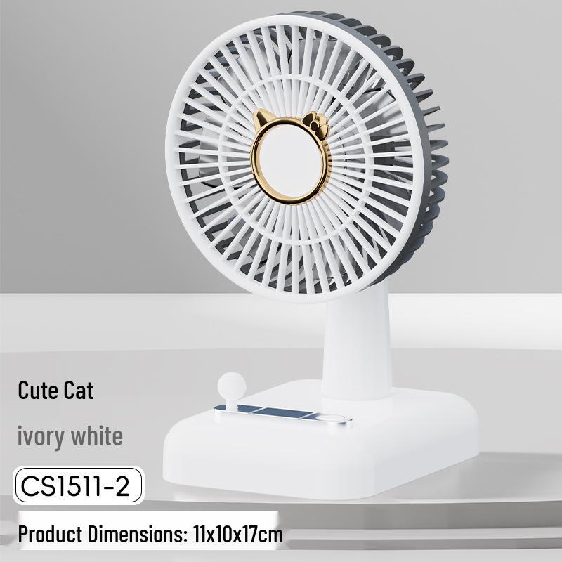 USB Rechargeable Mini Desk Fan - Portable for Dorms and Offices