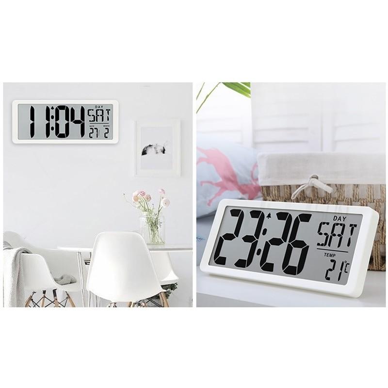 Square Wall Clock Series 13.8inch Large Digital Jumbo Electronic Clock Multi-Functional Big Screen Number Digital Alarm Clock