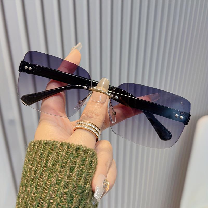 Women's Frameless Sunglasses: Sun Protection & Versatile Style, European & American Design