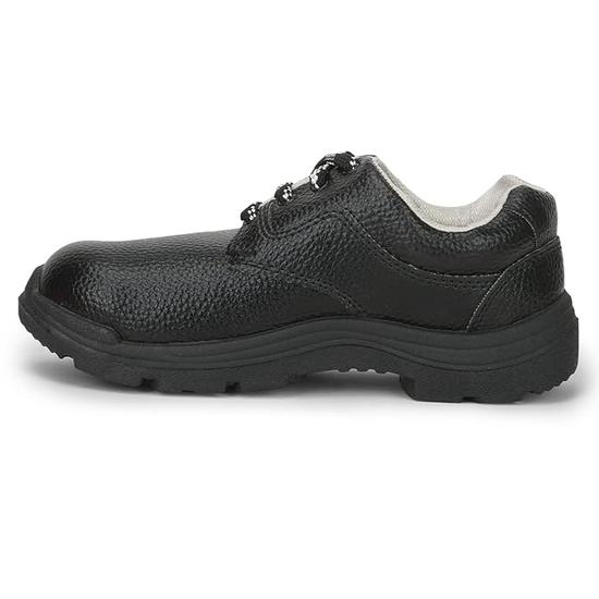Liberty Freedom VIJYATA-1A Lacing Safety Shoes for Men with PVC Upper | PU Sole | Padded Foam Insole| Shock Absorber | Water Resistance (Black - 5UK)