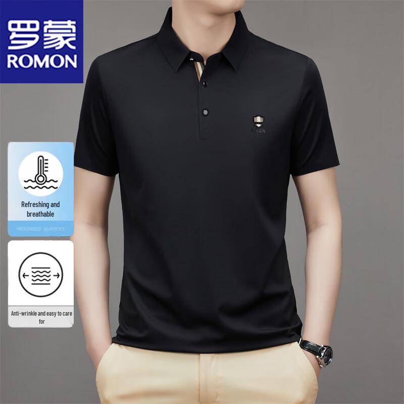ROMON Men s Summer Ice Silk Polo T-Shirt 48