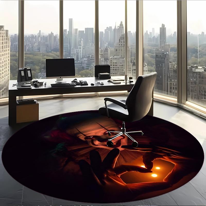 Pennywise (29) Round Office Rug Decorative Floor Rug for Office Bedroom Living Room and Home Space