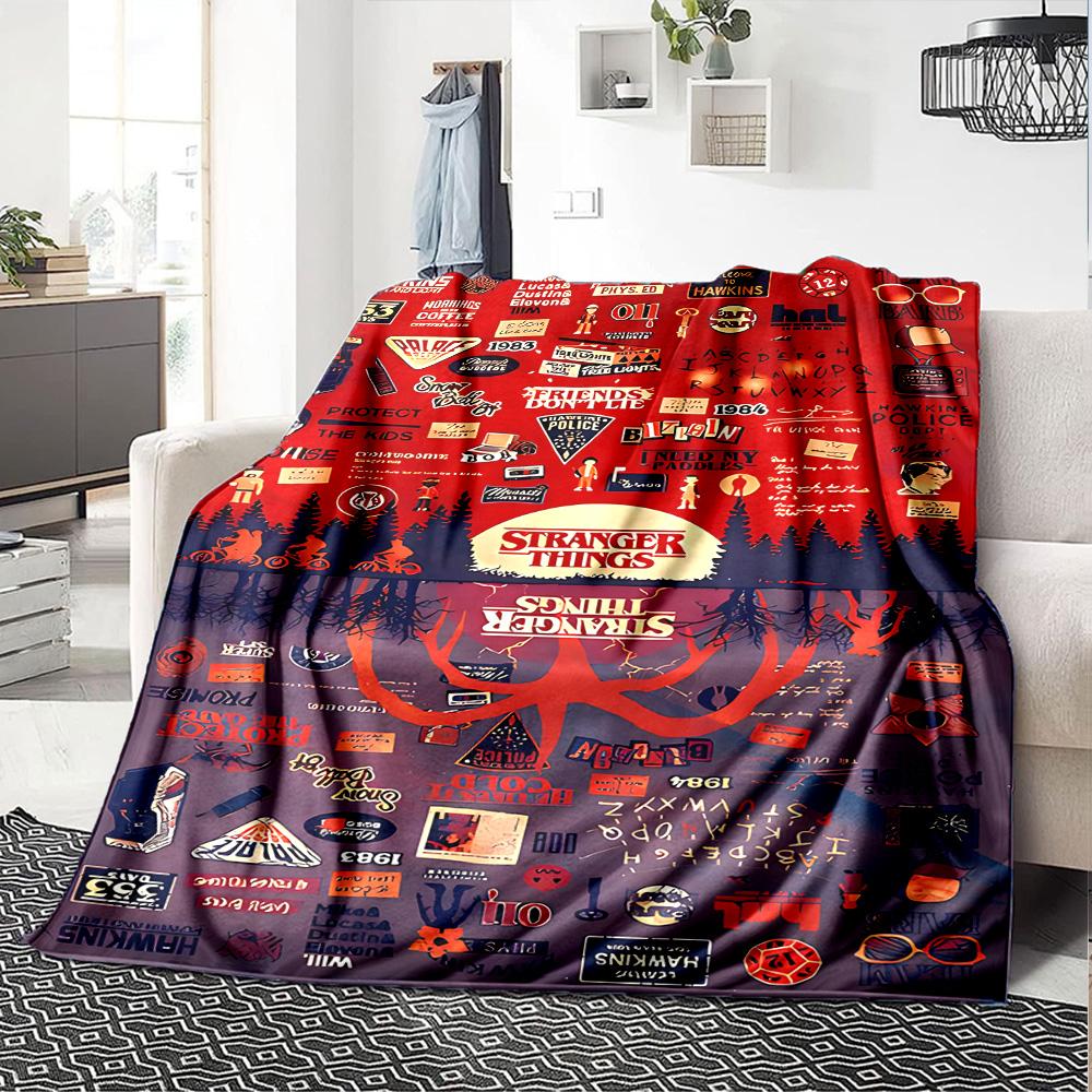 1pc Stranger Things Dark Dimension flannel Blanket for Super Soft Cute Comfort Blanket for Travel Bedding Couch Sofa Blanket Y82531