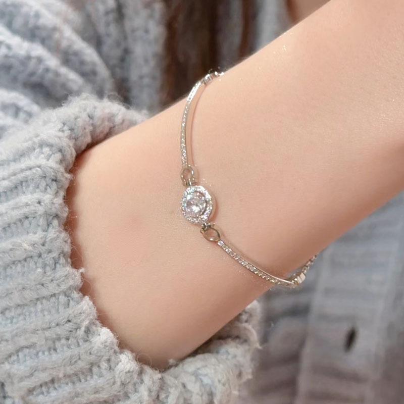 Star Point Diamond Bracelet For Women Minimalist Luxury Design Delicate And Elegant Cuff Birthday Gift For Girlfriend And Best Friend