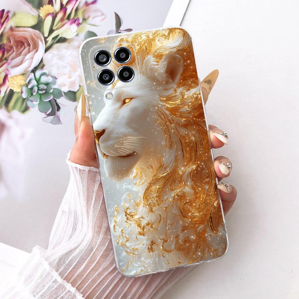 Transparent For Samsung M33 5G Case Cover Cute Cat Fashion Butterfly Funny Painted Casing For Samsung Galaxy M33 5G M336B M336K