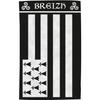 INJUVA Bretagne Children's Beach Towel 90 X 170 Cm - Black/white, Lightweight and Resistant To UV/salt