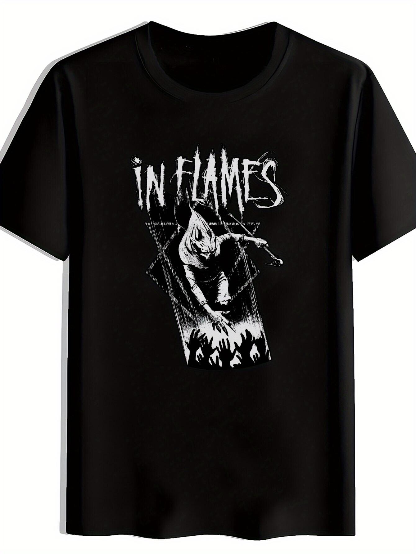 T-shirt One-piece Printed with Vintage Band Design L