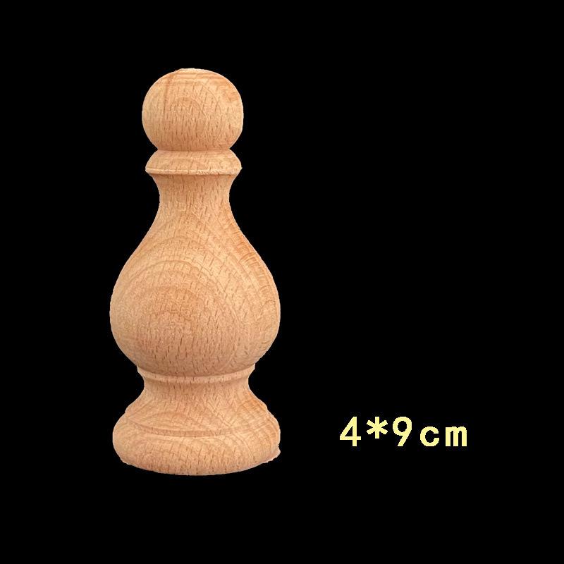 Europese Massief Houten Bedstijl Kop - Decoratieve Gesneden Houten Bol voor Meubels en Balustrades