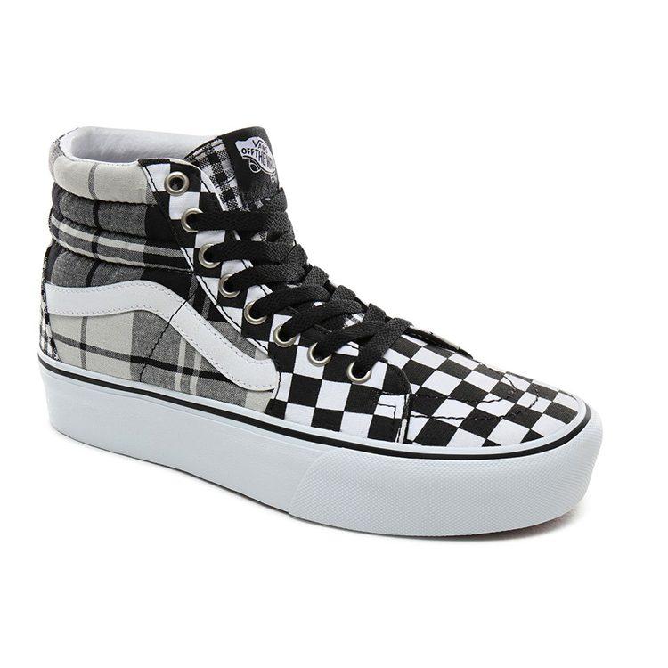 Vans SK8 Plaid Checkerboard Plarform 2.0 High top Skateboard Shoes Unisex Black White VN0A3TKNVYD