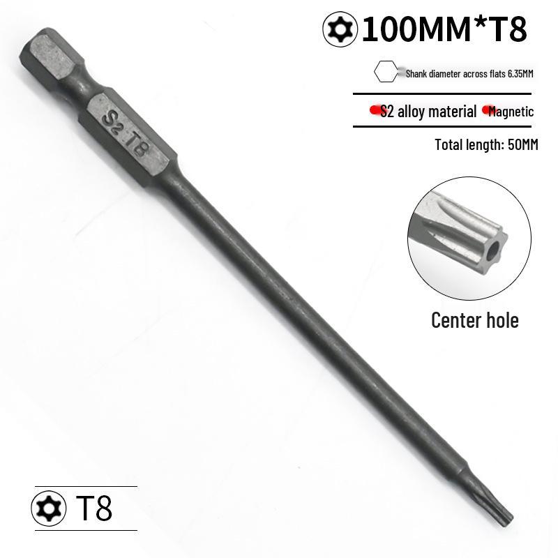 S2 Torx T5-T40 & Phillips Screwdriver Bit Set with Holes - Electric Compatible