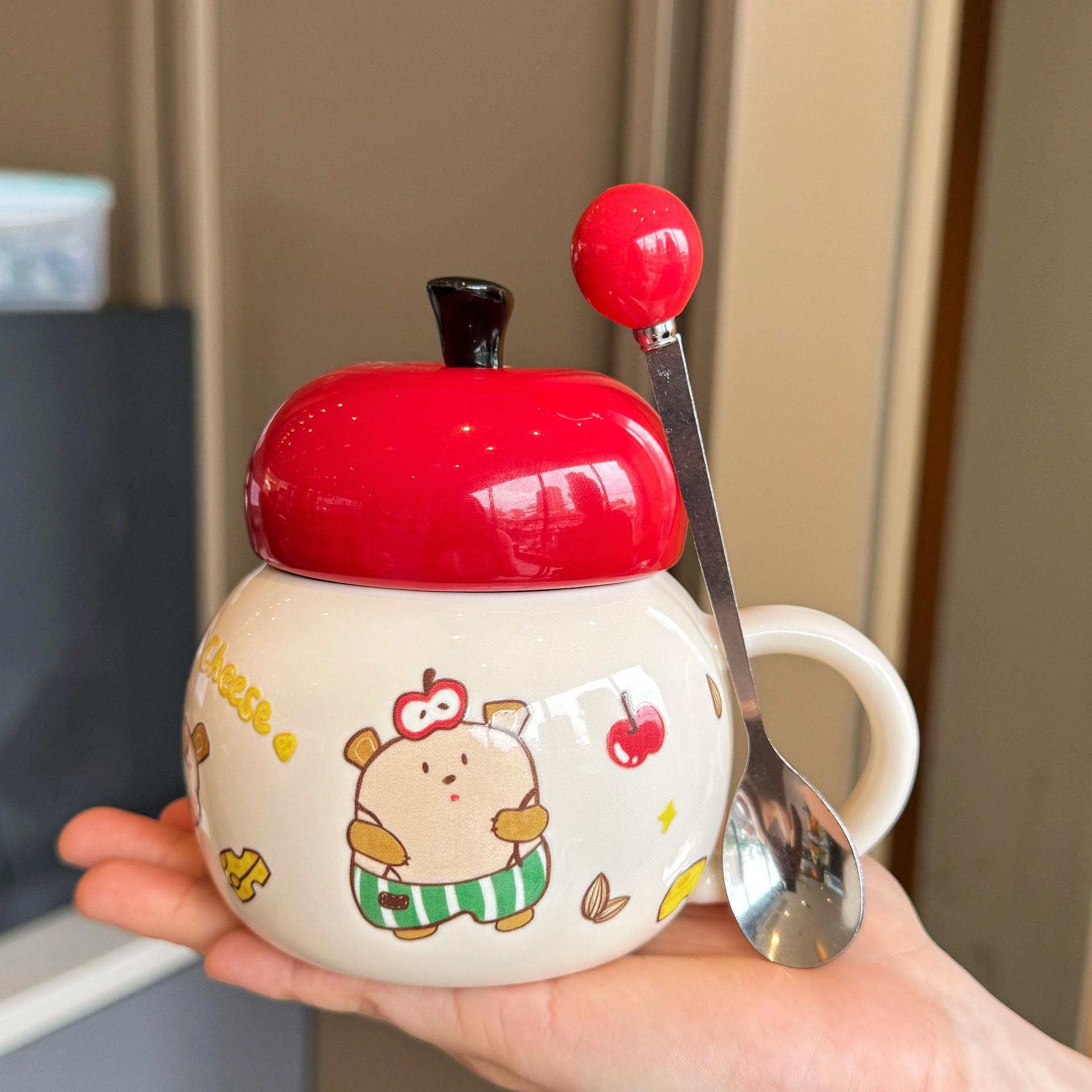 

Girls Birthday Gift Bear Cup Ceramic Mug Souvenir Practical Gift Box New Water Cup Boys 201-300ml