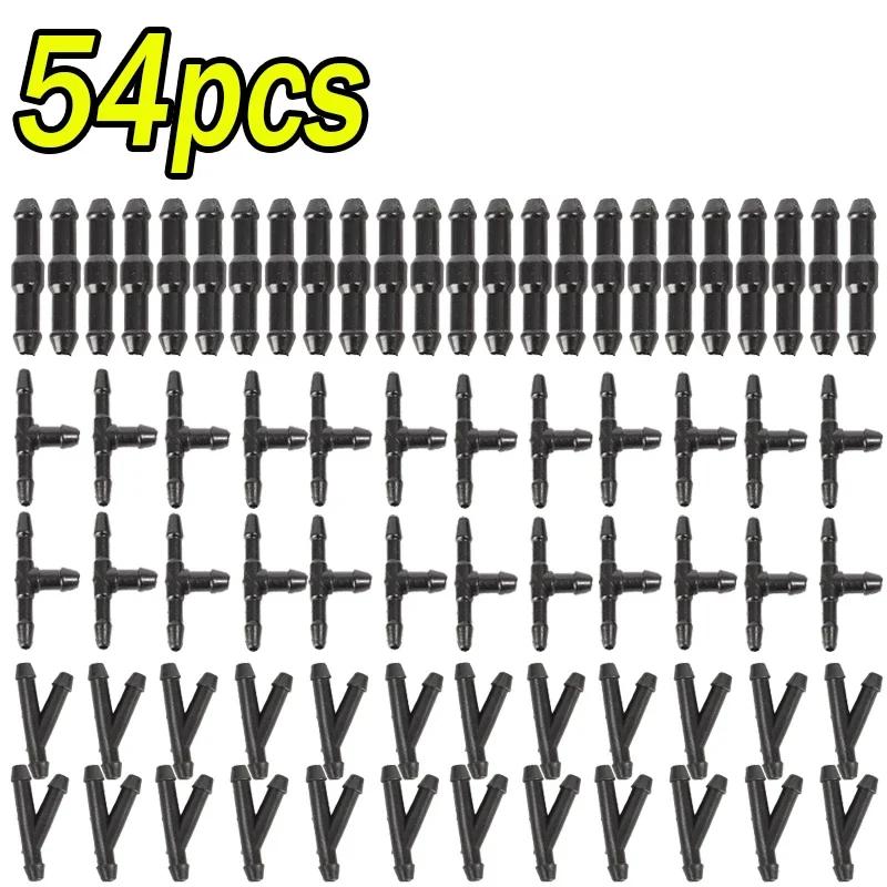 18-90x Car Wiper Spray Pipe Joint T Y I Type Windshield Washer Pipe Nozzle Wiper Cleaning Water Hose Tube Joint Car Accessories
