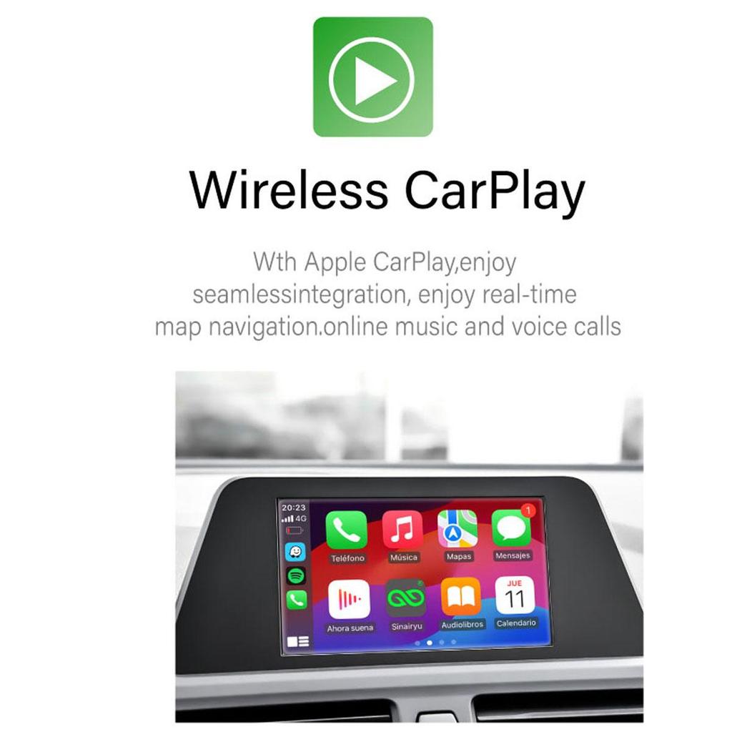 Sinairyu Wireless CarPlay Android Auto Kit Module Compatible For BMW 1-7 Series X1 X3 X5 X6 with EVO System Mirror-Link