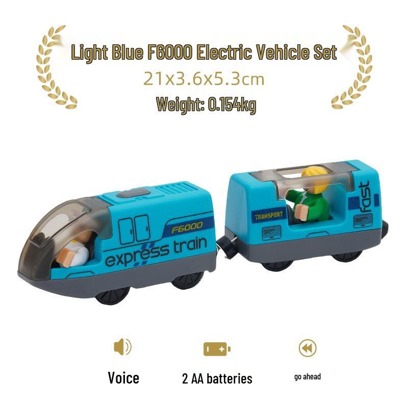 Set Tren Electric pentru Copii - Compatibil cu Piste din Lemn Thomas Brio Mi Rabbit