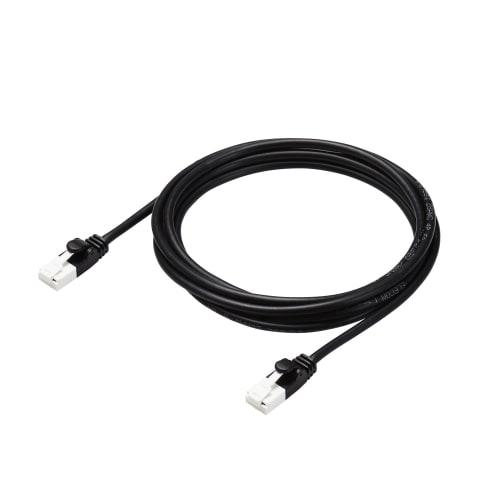 ELECOM LAN Cable CAT6A 2m Unbreakable Connector Soft Black ECLD-GPAYTBK20