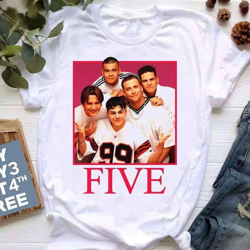 Nyári Backstreet Boys pólók Rock Band Rövid ujjú Rock Női Utcai Trend Pop Alkalmi Harajuku Grafikus Női Pólók