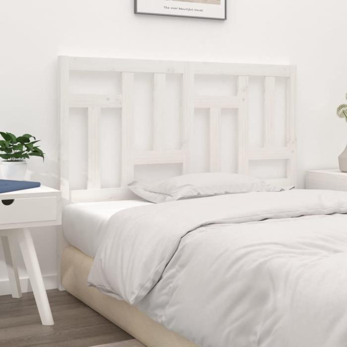 VidaXL Headboard White 125.5x4x100 Cm Solid Pine Wood 818961