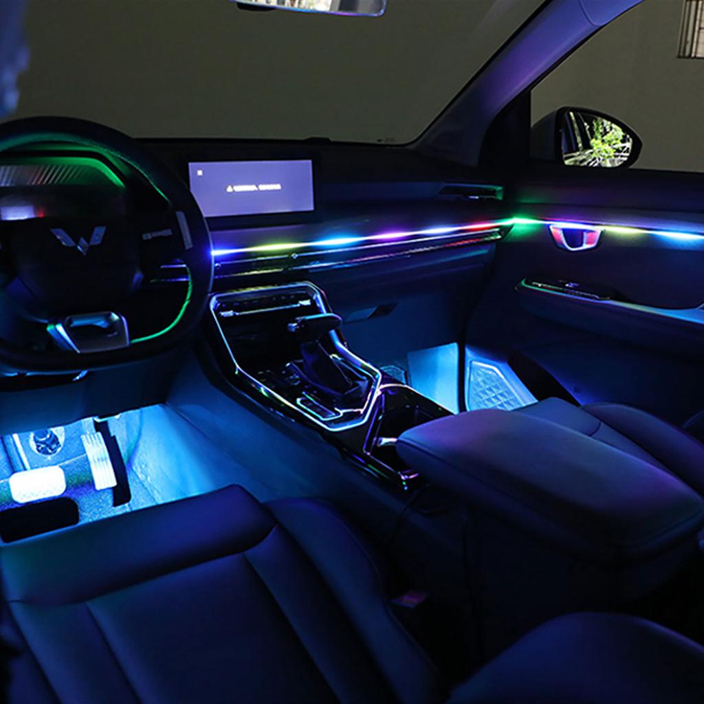 18 in 1 Symphony single zone Car Ambient Light Interior Acrylic Guide LED Strip Light Decoration Atmosphere Lamp by APP Control