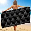 1Pc Abstract Geometric Beach Towel, Quick Dry, Multi-Use for Beach Pool Gym Yoga Home Travel, Christmas, Halloween, Xmas Gift M928354