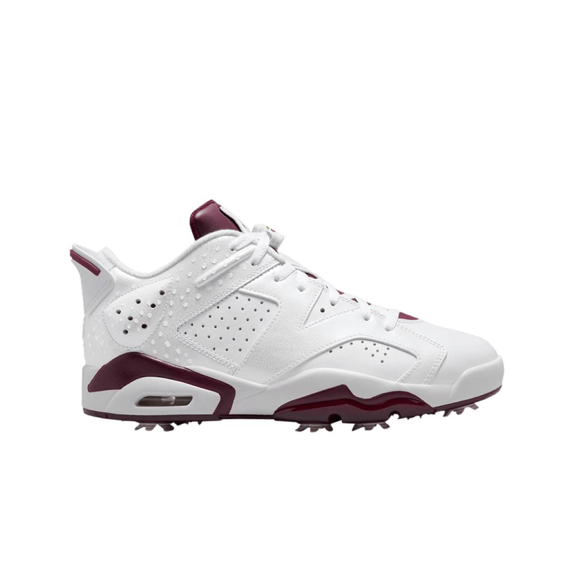 

Jordan 6 Retro Low Golf Белый и Бордовый 285
