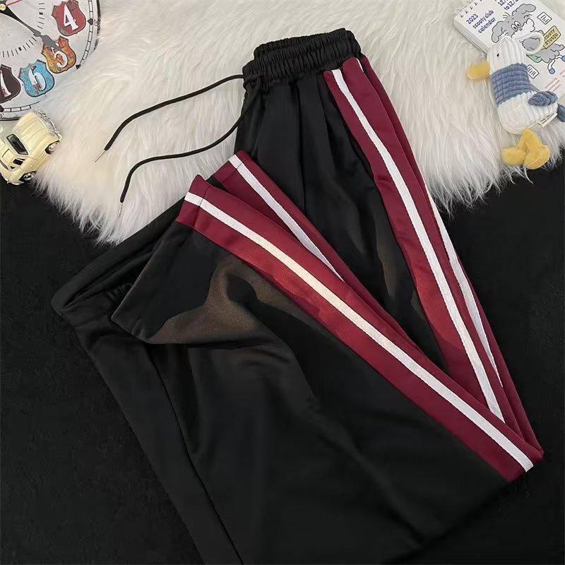 Casual Pants Men's and Women's Spring and Autumn American Casual Loose and Versatile Drape Straight Wide-leg Sports Trousers