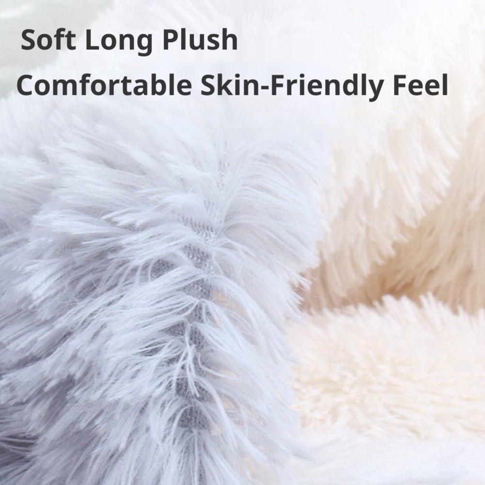 Winter Thermal Shell Cat Bed Soft Plush Shell-Shaped Semi-Enclosed Sleeping Nest for Small Dogs Kitten Pet Bed Comfortable Warm