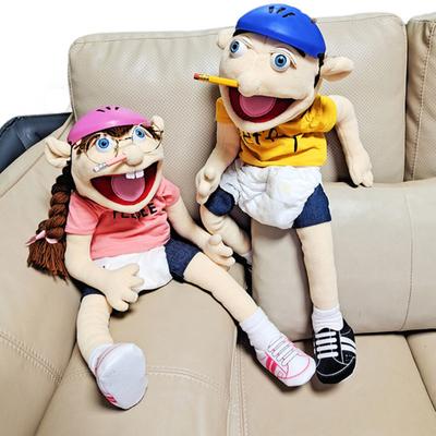 Jeffy Hand Puppet Toy with Removable Tops Shoes Adventure Game Figure Doll Plushies Parent-child Interaction Role-Play Toy Imaginative Pretend