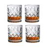 330ml 4pcs Set Bar Drinkware Juice Cold Drink Cups Vintage Carved Wine Glass Classic Foreign Wine Brandy Cocktail Glasses Party