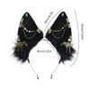 Serre-tête Oreilles de Loup Poilues Anime Événement Cerceau pour Cheveux Décoration de Tête Fête d'Halloween