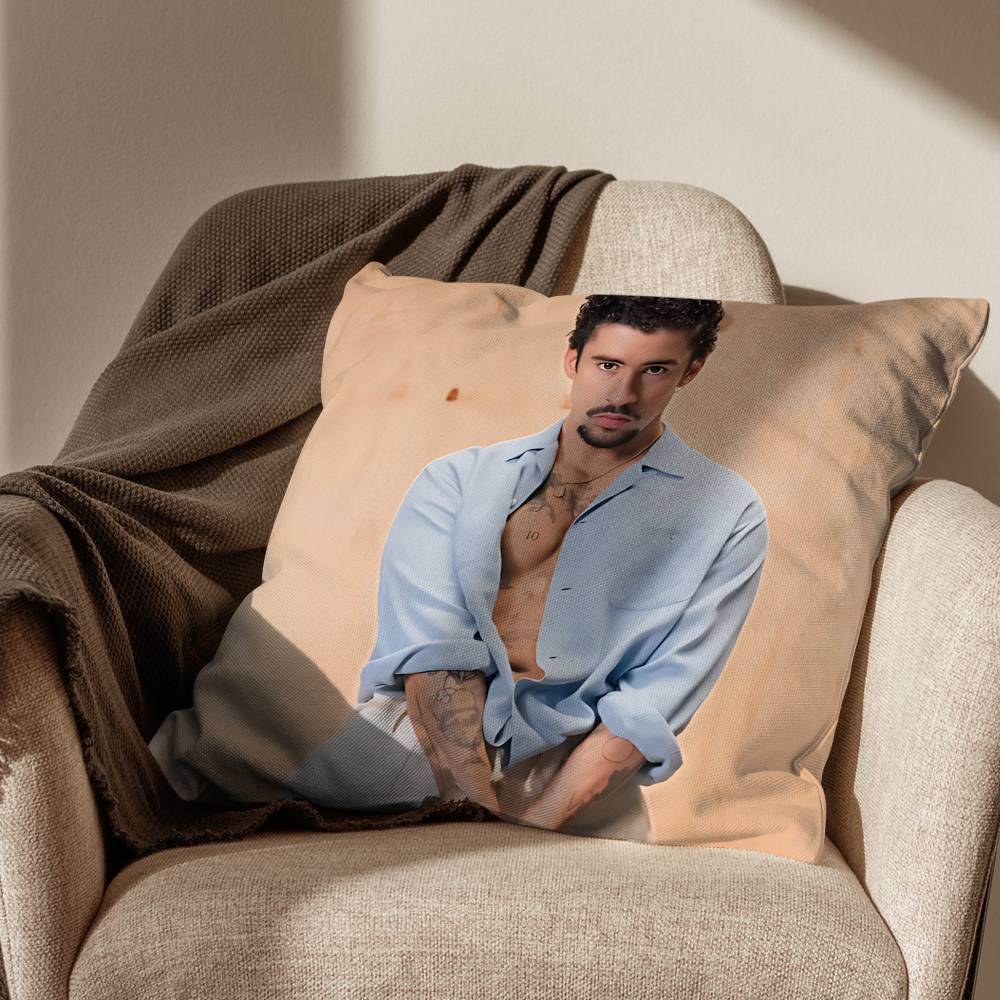 Nuevayol Baile DtMF Bad Bunny Pillow Case Pillow Case Living Room Sofa Cushion Cover Suitable For Home Bedroom Room Decoration