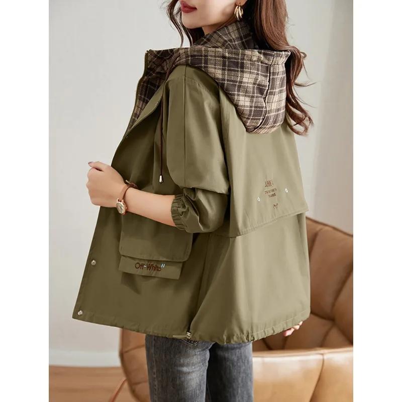 Spring and Autumn  Women's Coat Small Casual Windbreaker High-end Foreign Style Popular Explosive Top
