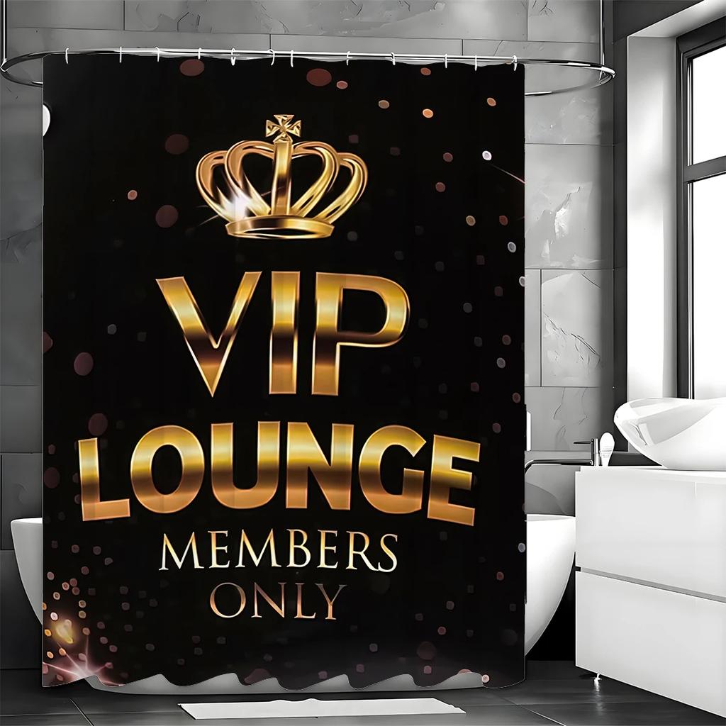 Tenda da Doccia VIP Elegante Premium, Tenda da Doccia Decorativa per Bagno, Tenda da Doccia Impermeabile con Ganci