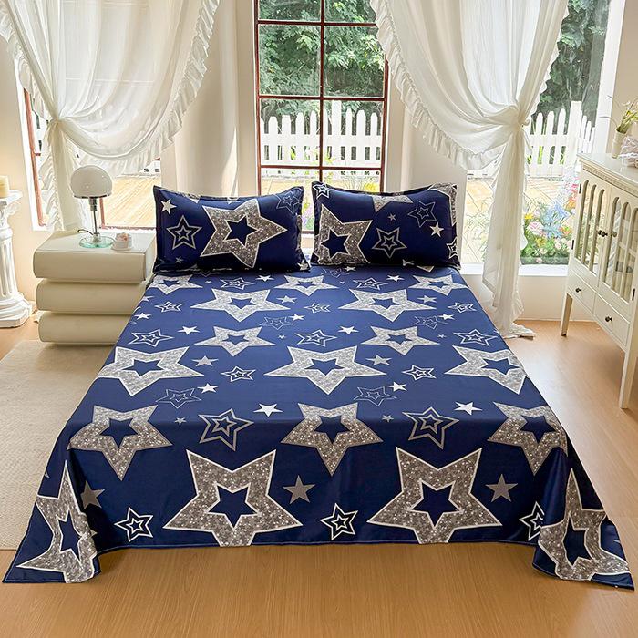 Double Person Cotton Bed Sheet for Summer - Skin-friendly, Student Dormitory Bedding