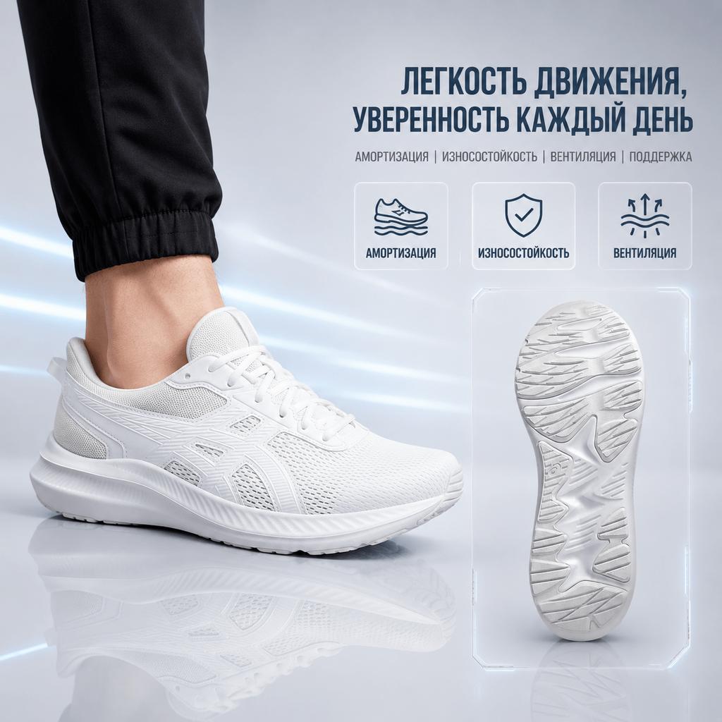 Asics Jolt 5 Triple White Men Sneakers 1011B963-100