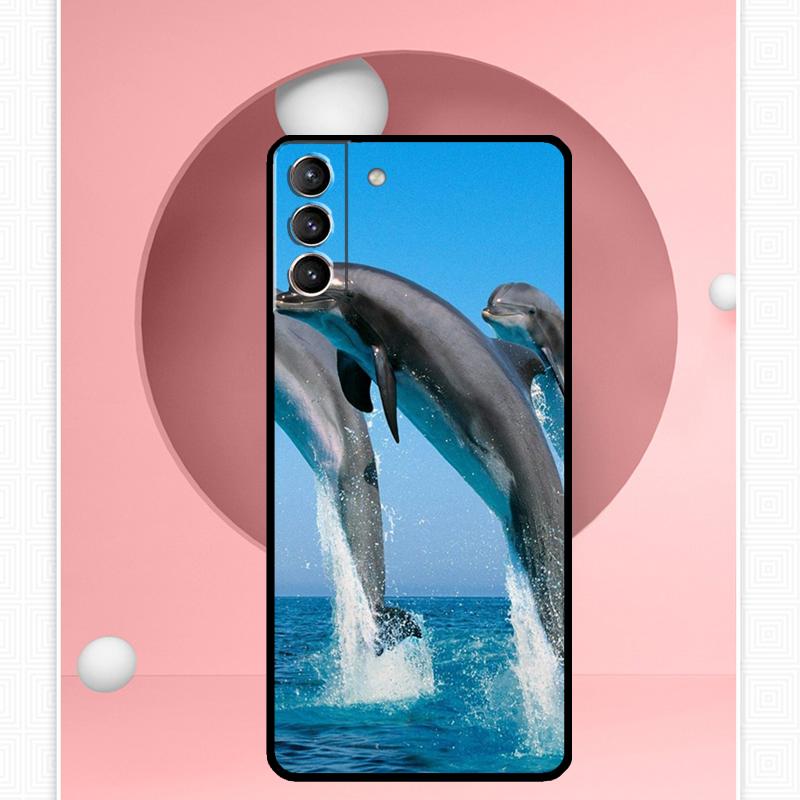 Animal Dolphin Case For Samsung Galaxy S25 Ultra S21 S22 S23 S24 Ultra S9 S10 S20 Plus S25 FE Cover Funda