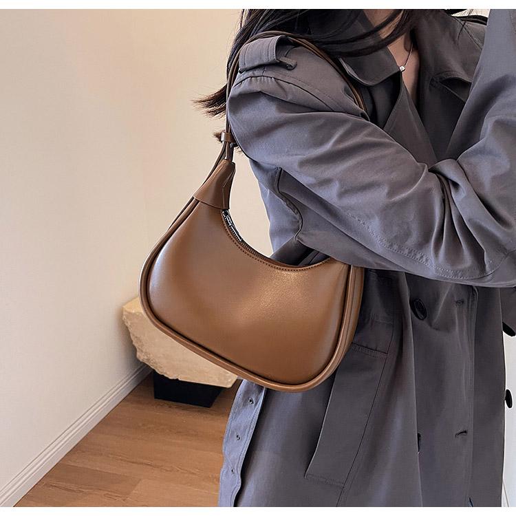 

Сумка для подмышек для женщин, винтажная модная сумка из искусственной кожи, текстурированная универсальная женская сумка через плечо (20cm<Max Length<30cm)