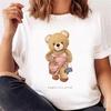 Cartoon Bear Print T Shirt Casual Y2k Harajuku Fashion Unisex Unisex Summer Spring Short Sleeve Oneck Aesthetic Tee