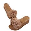2025 European and American fashion casual flat-bottomed large-size slippers female flower lazy one pedal open-toe one-word slippers female